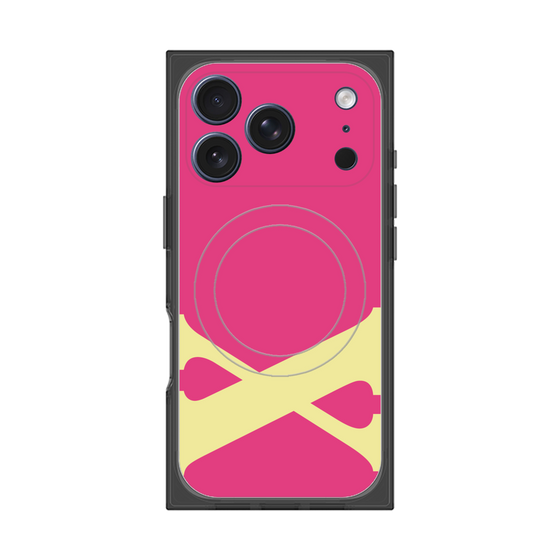 プレミアムスクエアケース with MagSafe［ オリジナル - initial color - X pink ］