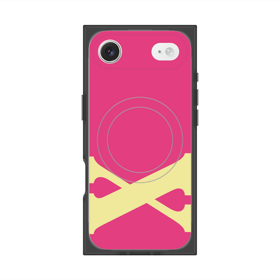 プレミアムスクエアケース with MagSafe［ オリジナル - initial color - X pink ］