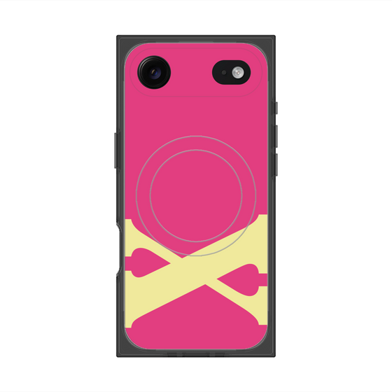 プレミアムスクエアケース with MagSafe［ オリジナル - initial color - X pink ］