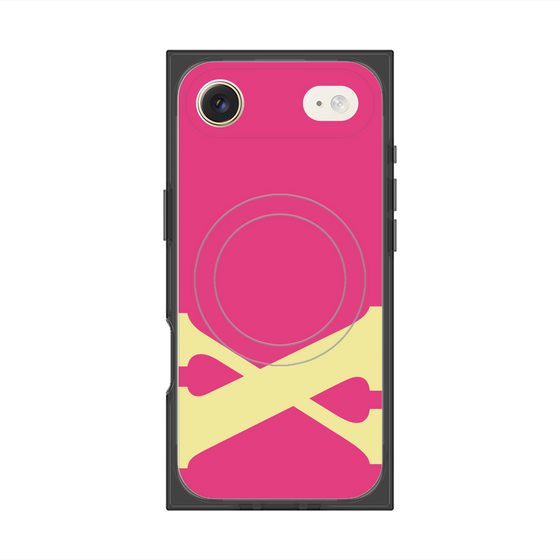 プレミアムスクエアケース with MagSafe［ オリジナル - initial color - X pink ］