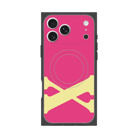 プレミアムスクエアケース with MagSafe［ オリジナル - initial color - X pink ］