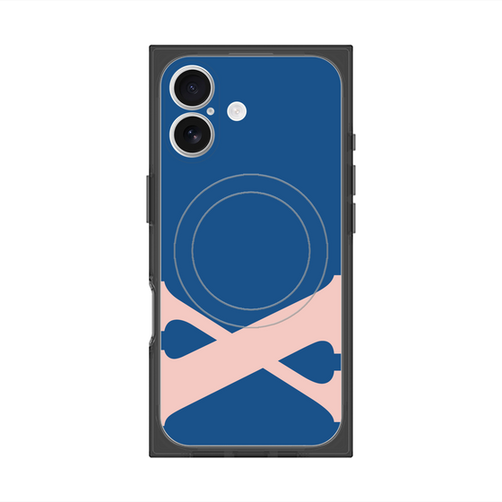 プレミアムスクエアケース with MagSafe［ オリジナル - initial color - X navy ］
