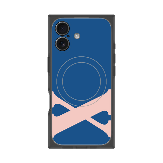 プレミアムスクエアケース with MagSafe［ オリジナル - initial color - X navy ］