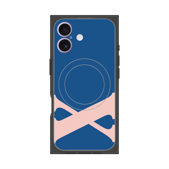 プレミアムスクエアケース with MagSafe［ オリジナル - initial color - X navy ］