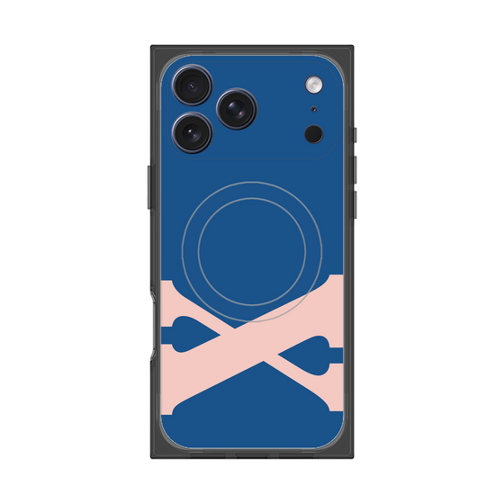 プレミアムスクエアケース with MagSafe［ オリジナル - initial color - X navy ］