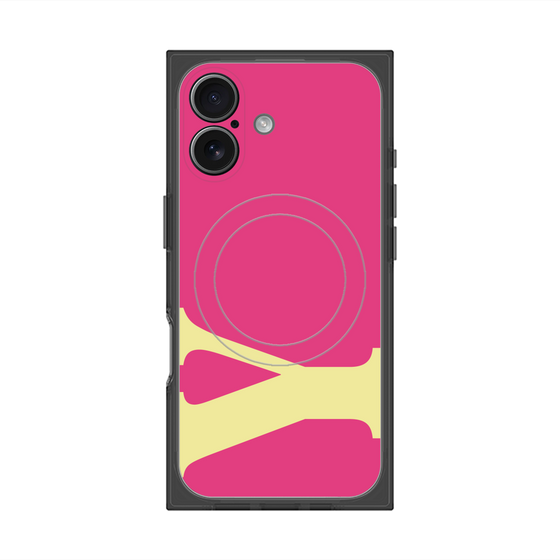 プレミアムスクエアケース with MagSafe［ オリジナル - initial color - Y pink ］