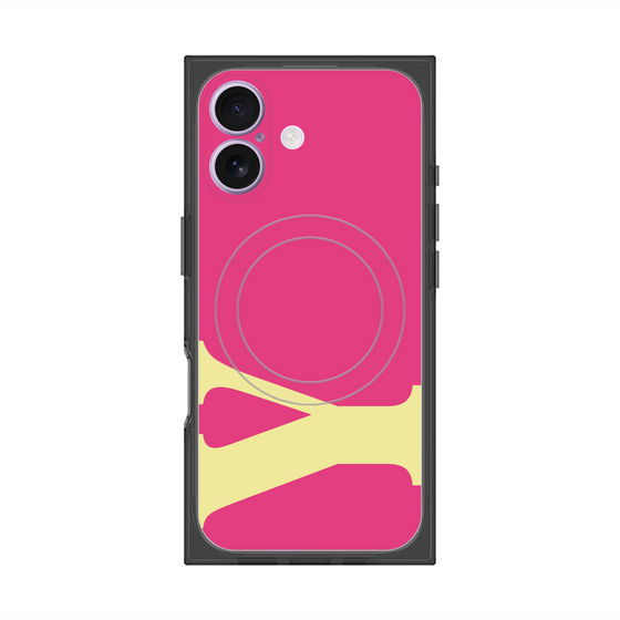 プレミアムスクエアケース with MagSafe［ オリジナル - initial color - Y pink ］