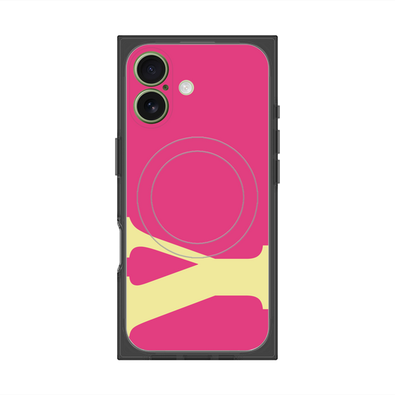 プレミアムスクエアケース with MagSafe［ オリジナル - initial color - Y pink ］
