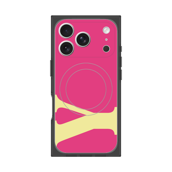 プレミアムスクエアケース with MagSafe［ オリジナル - initial color - Y pink ］