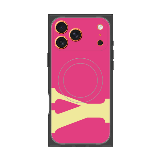 プレミアムスクエアケース with MagSafe［ オリジナル - initial color - Y pink ］