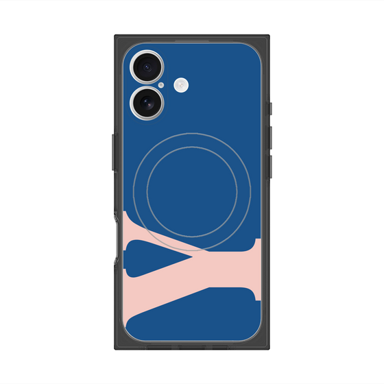 プレミアムスクエアケース with MagSafe［ オリジナル - initial color - Y navy ］