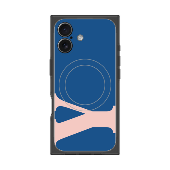 プレミアムスクエアケース with MagSafe［ オリジナル - initial color - Y navy ］