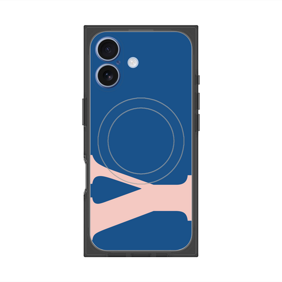 プレミアムスクエアケース with MagSafe［ オリジナル - initial color - Y navy ］
