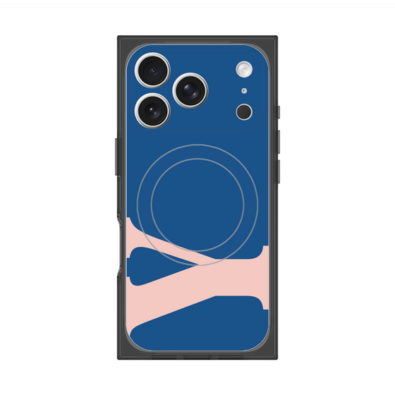 プレミアムスクエアケース with MagSafe［ オリジナル - initial color - Y navy ］