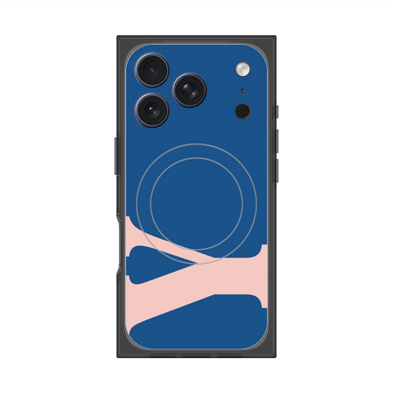 プレミアムスクエアケース with MagSafe［ オリジナル - initial color - Y navy ］