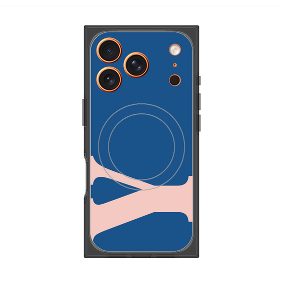 プレミアムスクエアケース with MagSafe［ オリジナル - initial color - Y navy ］