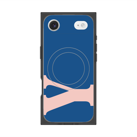プレミアムスクエアケース with MagSafe［ オリジナル - initial color - Y navy ］
