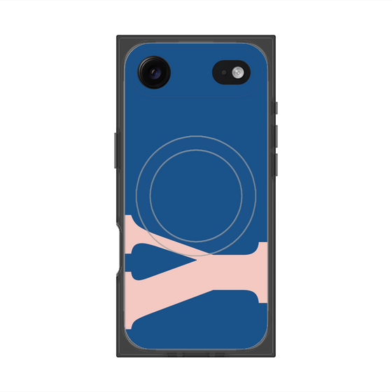 プレミアムスクエアケース with MagSafe［ オリジナル - initial color - Y navy ］