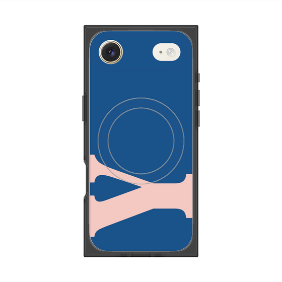 プレミアムスクエアケース with MagSafe［ オリジナル - initial color - Y navy ］