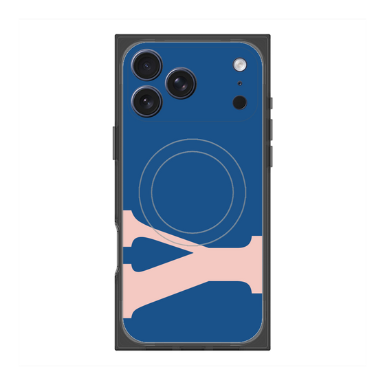 プレミアムスクエアケース with MagSafe［ オリジナル - initial color - Y navy ］