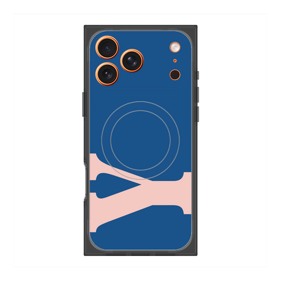 プレミアムスクエアケース with MagSafe［ オリジナル - initial color - Y navy ］