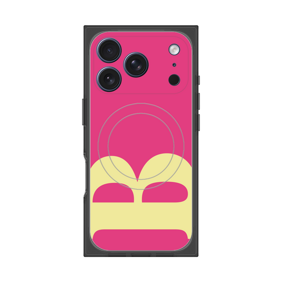 プレミアムスクエアケース with MagSafe［ オリジナル - initial color - B pink ］