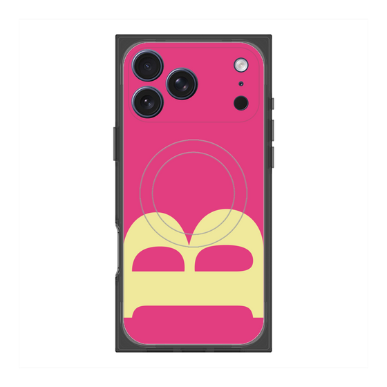 プレミアムスクエアケース with MagSafe［ オリジナル - initial color - B pink ］