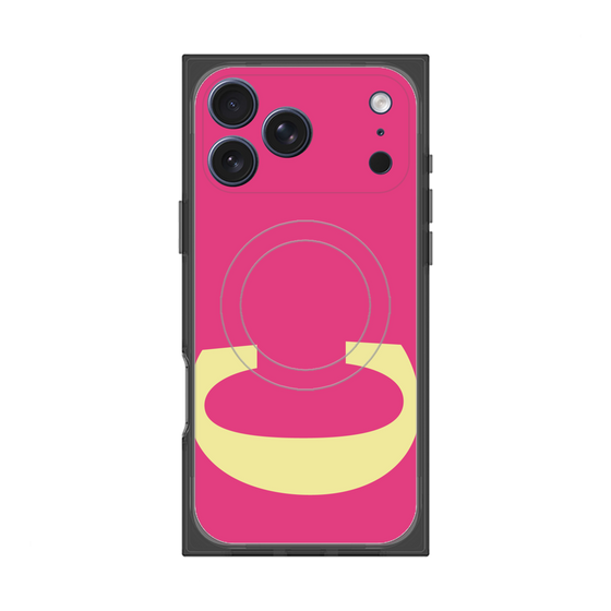プレミアムスクエアケース with MagSafe［ オリジナル - initial color - C pink ］