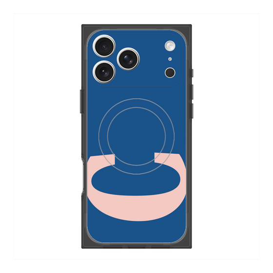 プレミアムスクエアケース with MagSafe［ オリジナル - initial color - C navy ］