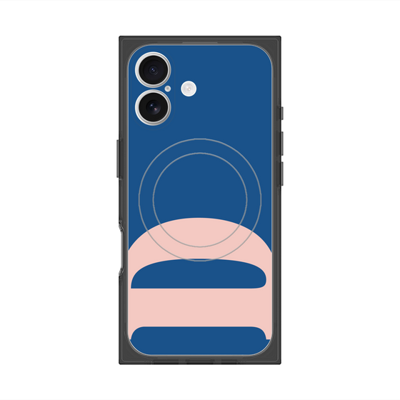 プレミアムスクエアケース with MagSafe［ オリジナル - initial color - D navy ］
