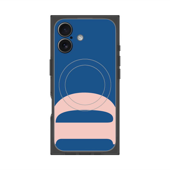 プレミアムスクエアケース with MagSafe［ オリジナル - initial color - D navy ］