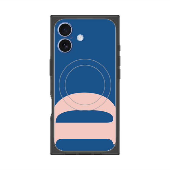 プレミアムスクエアケース with MagSafe［ オリジナル - initial color - D navy ］