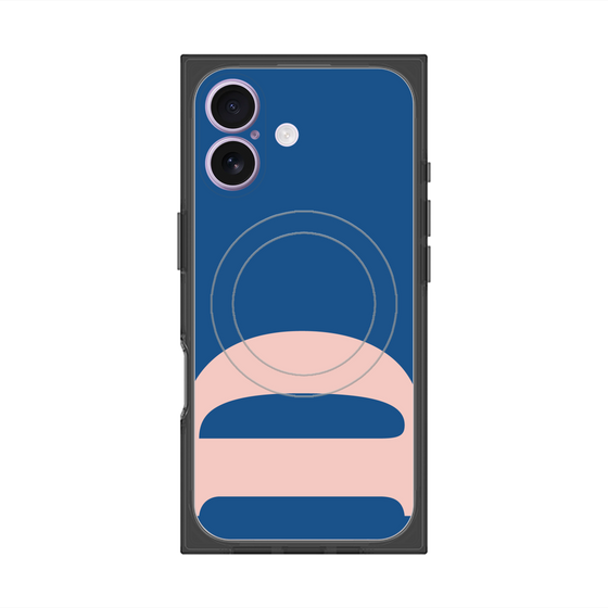 プレミアムスクエアケース with MagSafe［ オリジナル - initial color - D navy ］