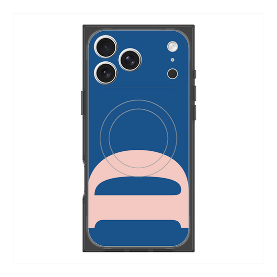 プレミアムスクエアケース with MagSafe［ オリジナル - initial color - D navy ］