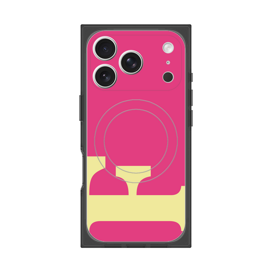 プレミアムスクエアケース with MagSafe［ オリジナル - initial color - F pink ］