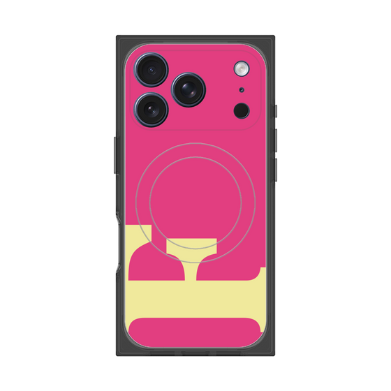 プレミアムスクエアケース with MagSafe［ オリジナル - initial color - F pink ］