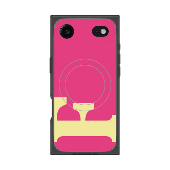プレミアムスクエアケース with MagSafe［ オリジナル - initial color - F pink ］