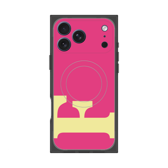 プレミアムスクエアケース with MagSafe［ オリジナル - initial color - F pink ］