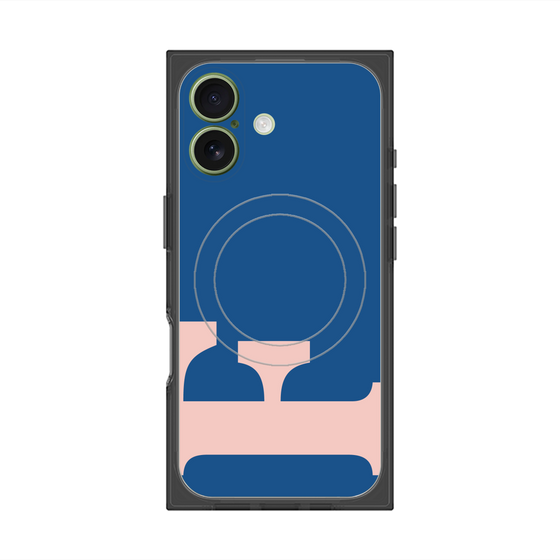 プレミアムスクエアケース with MagSafe［ オリジナル - initial color - F navy ］