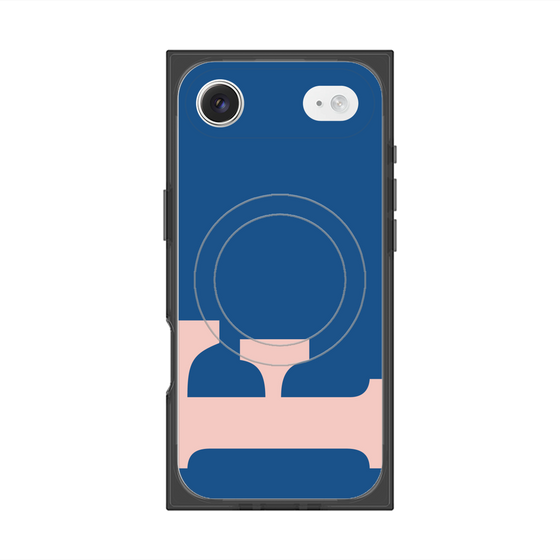 プレミアムスクエアケース with MagSafe［ オリジナル - initial color - F navy ］