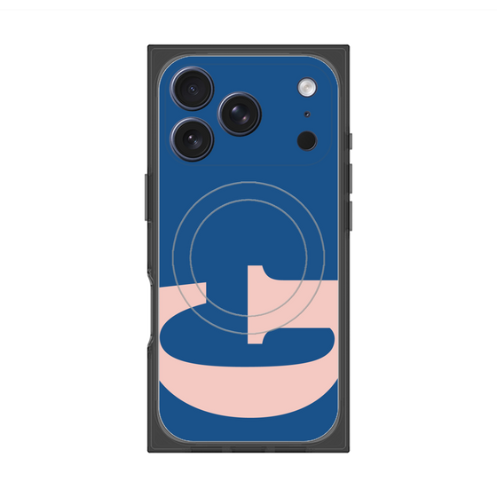 プレミアムスクエアケース with MagSafe［ オリジナル - initial color - G navy ］