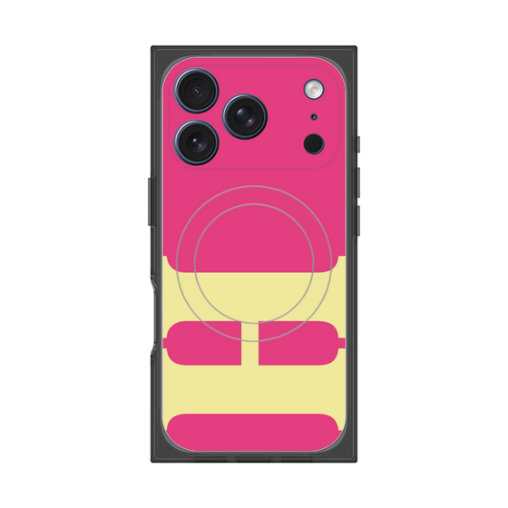 プレミアムスクエアケース with MagSafe［ オリジナル - initial color - H pink ］