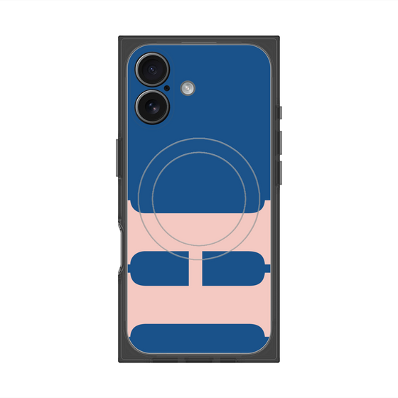 プレミアムスクエアケース with MagSafe［ オリジナル - initial color - H navy ］