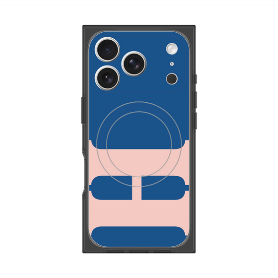 プレミアムスクエアケース with MagSafe［ オリジナル - initial color - H navy ］