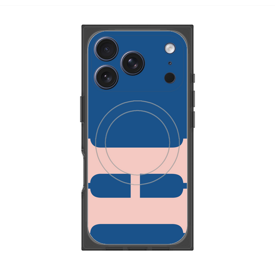 プレミアムスクエアケース with MagSafe［ オリジナル - initial color - H navy ］