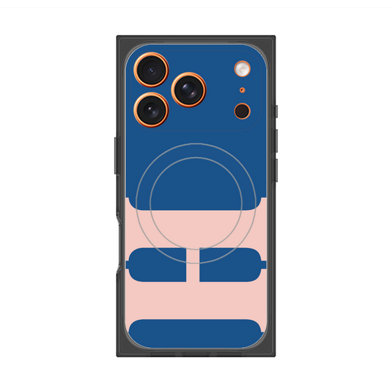プレミアムスクエアケース with MagSafe［ オリジナル - initial color - H navy ］