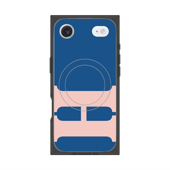 プレミアムスクエアケース with MagSafe［ オリジナル - initial color - H navy ］
