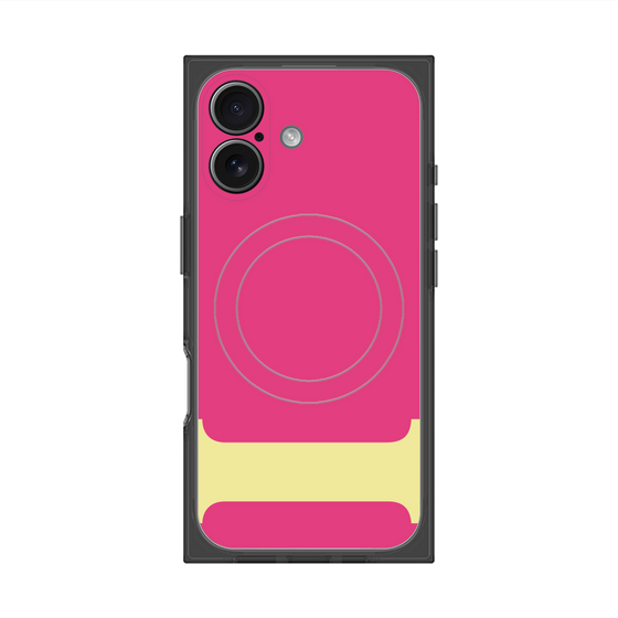 プレミアムスクエアケース with MagSafe［ オリジナル - initial color - I pink ］