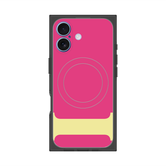 プレミアムスクエアケース with MagSafe［ オリジナル - initial color - I pink ］
