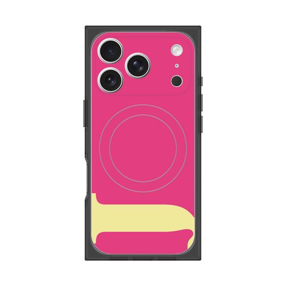 プレミアムスクエアケース with MagSafe［ オリジナル - initial color - J pink ］